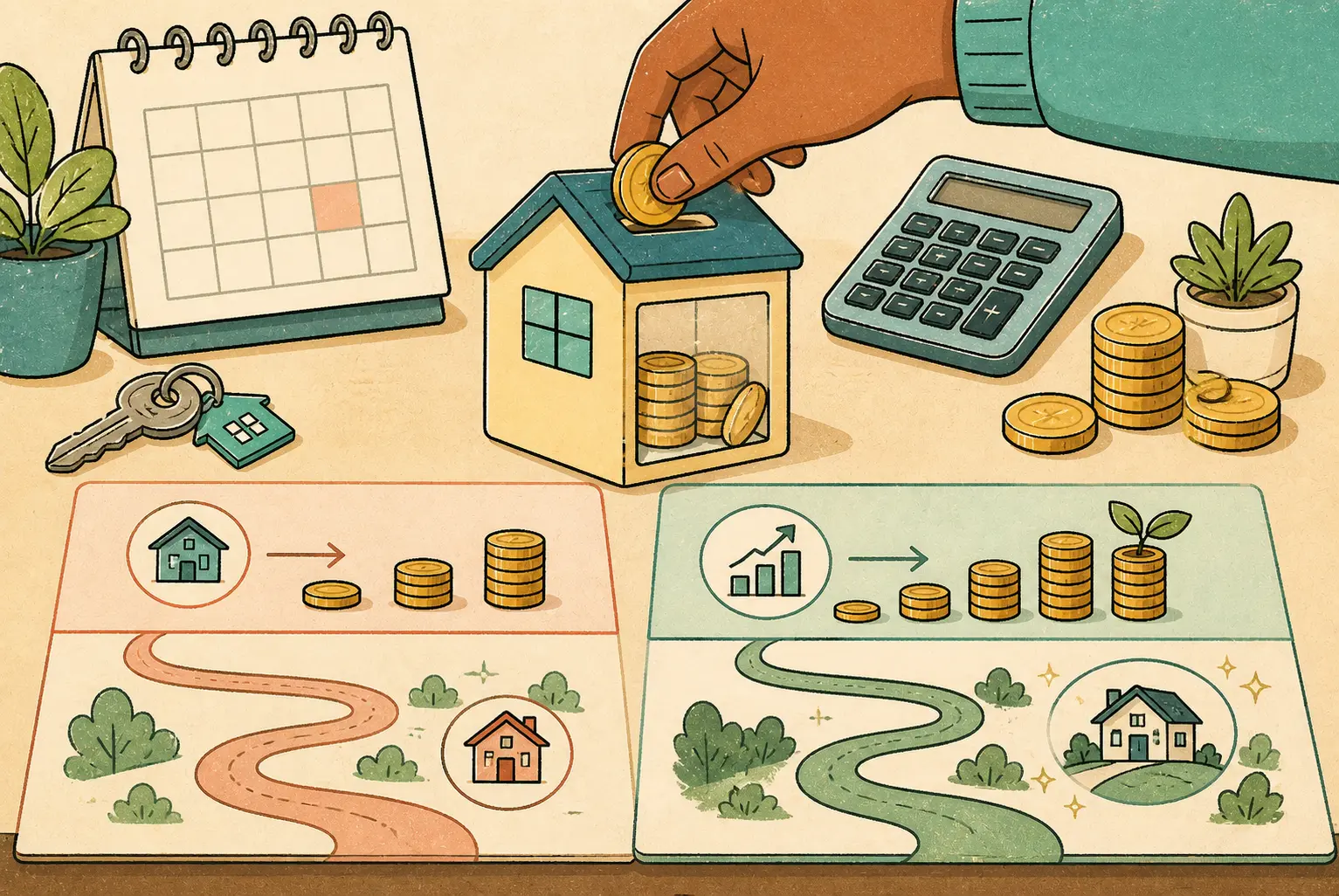 Save a House Down Payment illustration